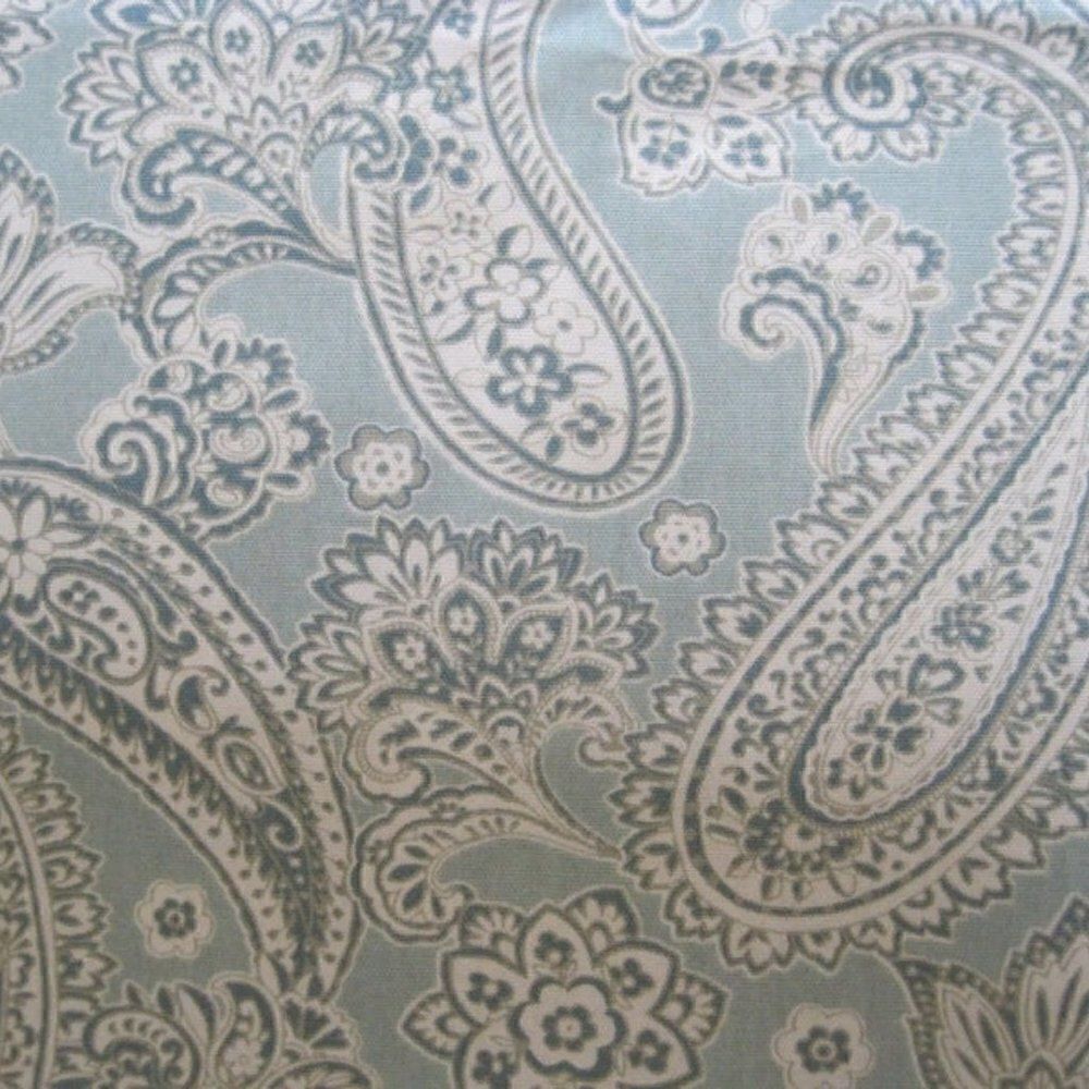 Paisley Medium Weight Upholstery Fabric Green Mint